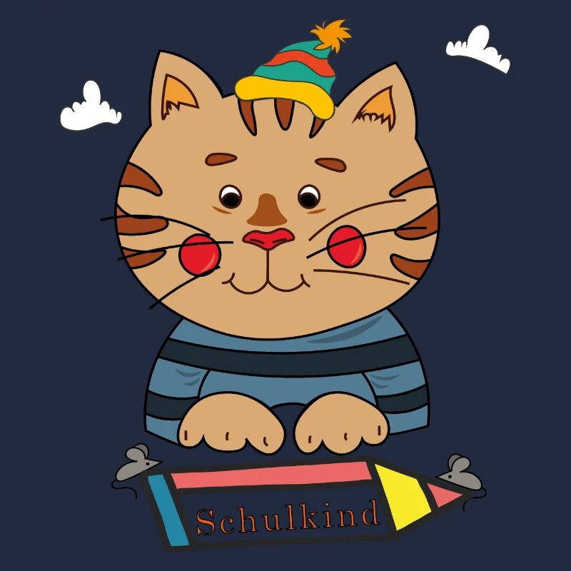 Schulkind Katze