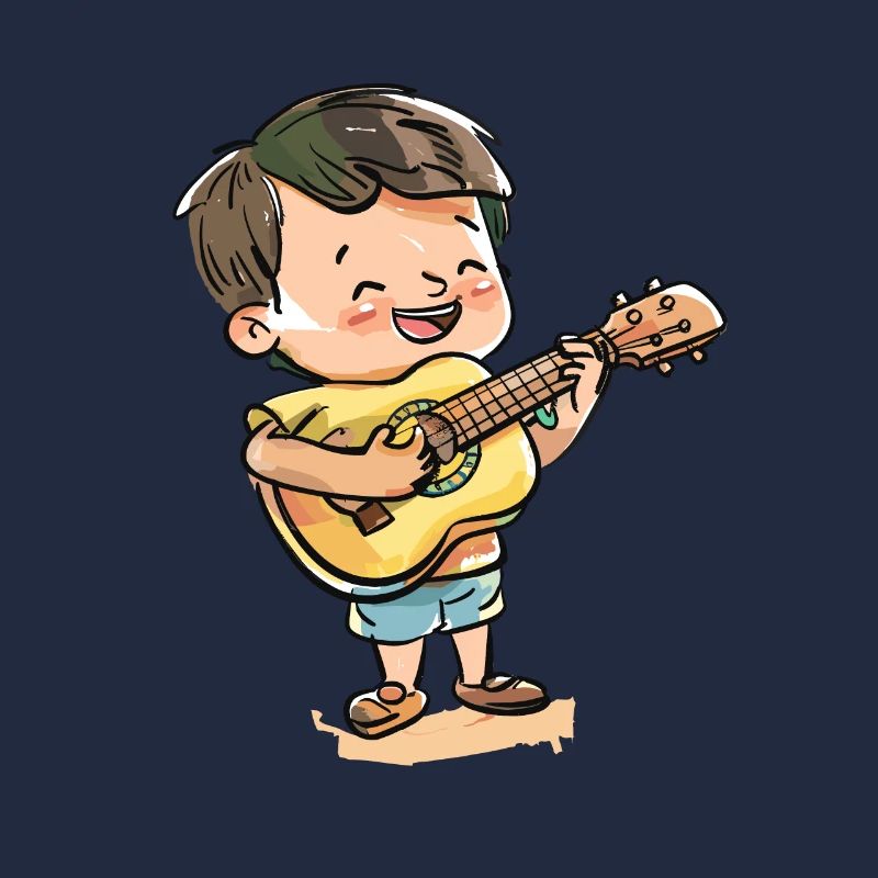 Ukulele Junge Grafik