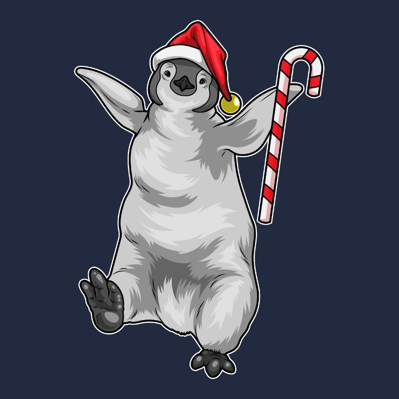 Pingouin Canne de Noël