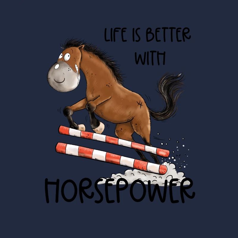 Witziges Springpferd Springreiten Tunier Pferd