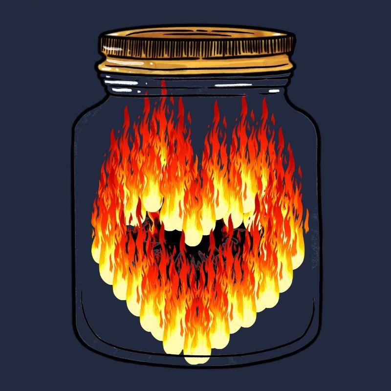 Gift Idea Flames Heart Hot Love