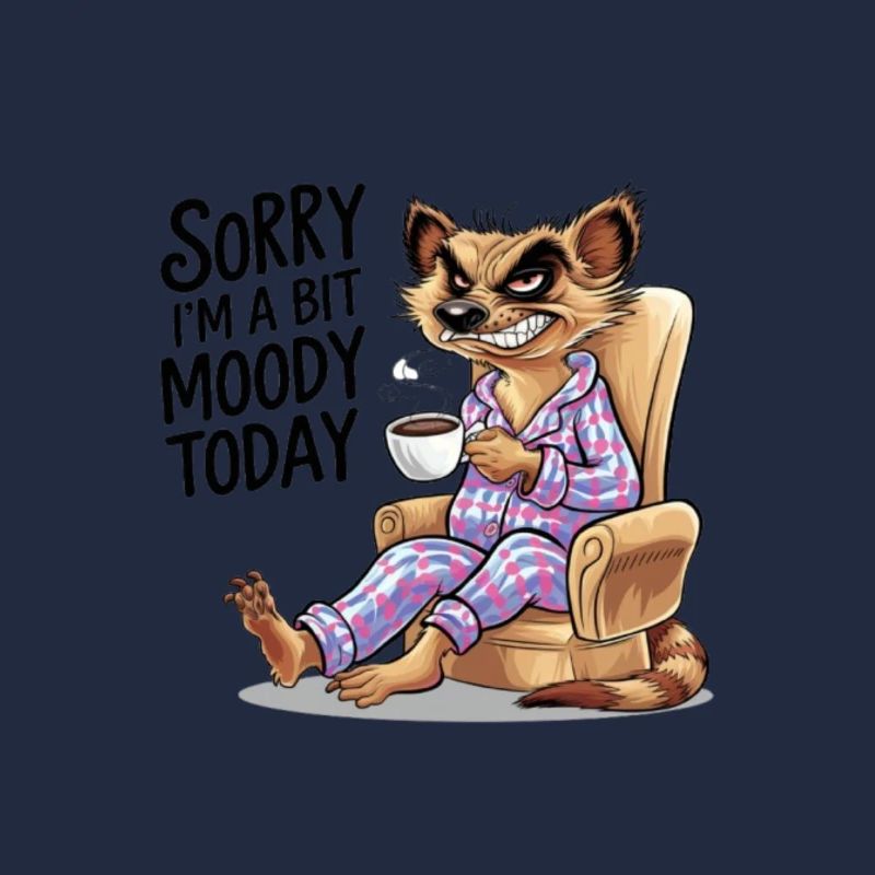 Launisch Erdmännchen Grummelig Morgenmuffel Kaffee