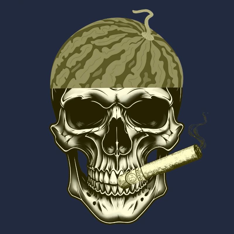 tête de Pastèque crâne stylé