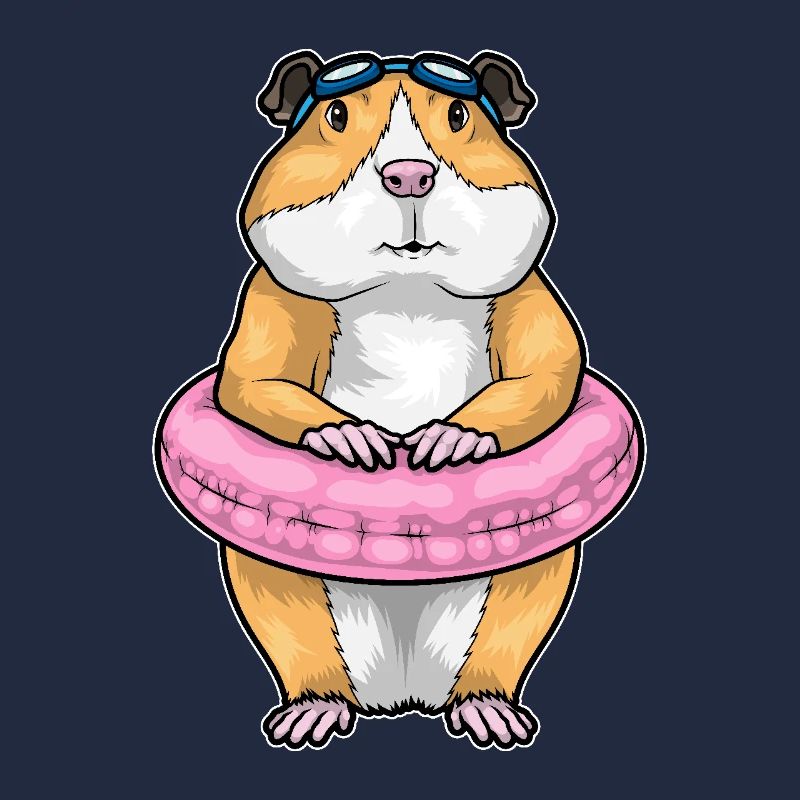 Natation de hamsters dans l’anneau d’été