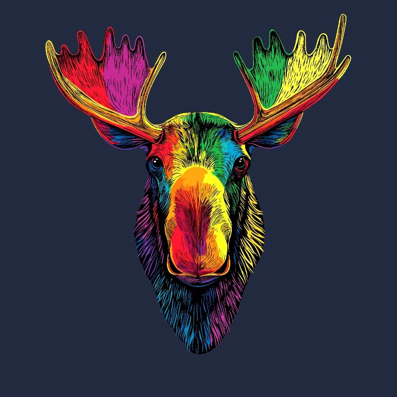 Elch Moose Elchbulle Geweih Hirsch Wilde Elche