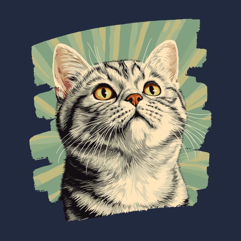 Britisch Kurzhaar Katze Retro