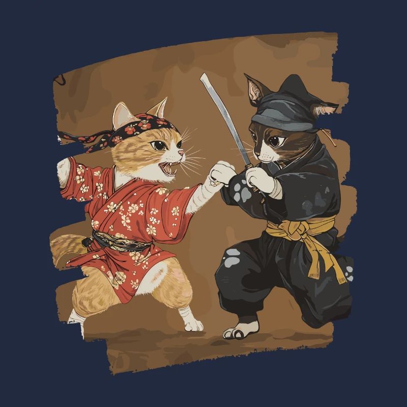 Japanischer Katzen Kampf