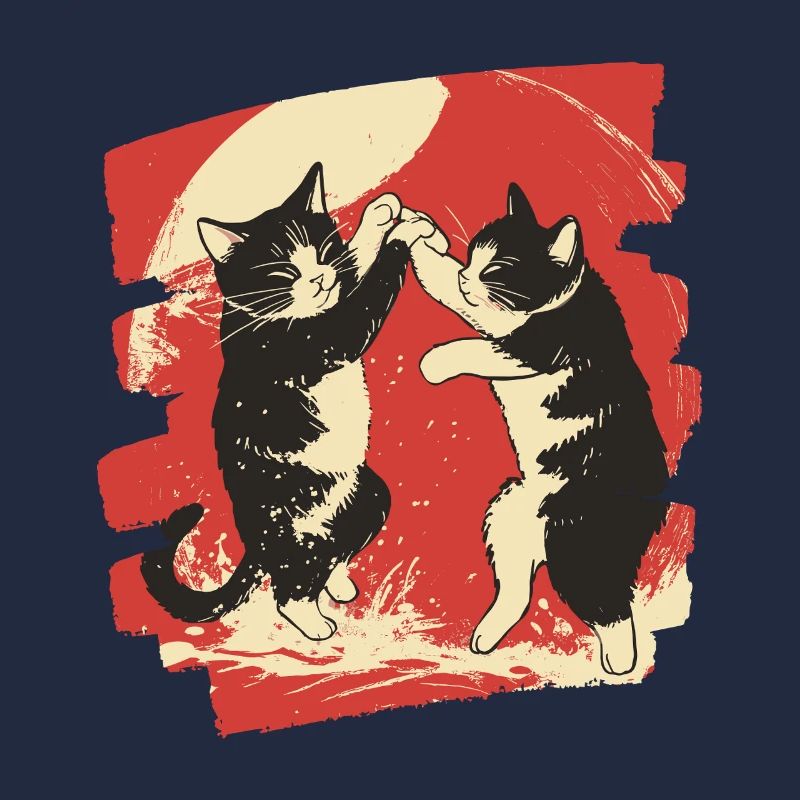 Japanischer Katzen Kampf