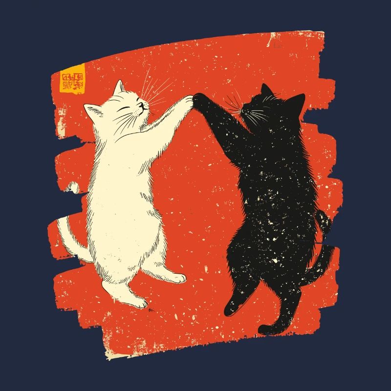 Japanischer Katzen Kampf