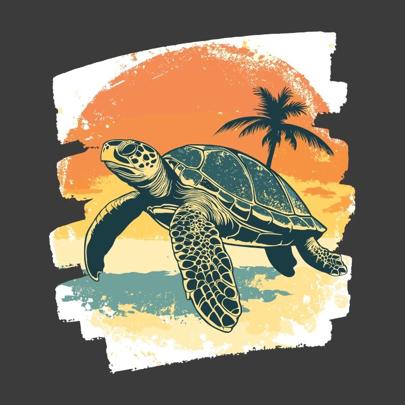 Tortue de mer rétro