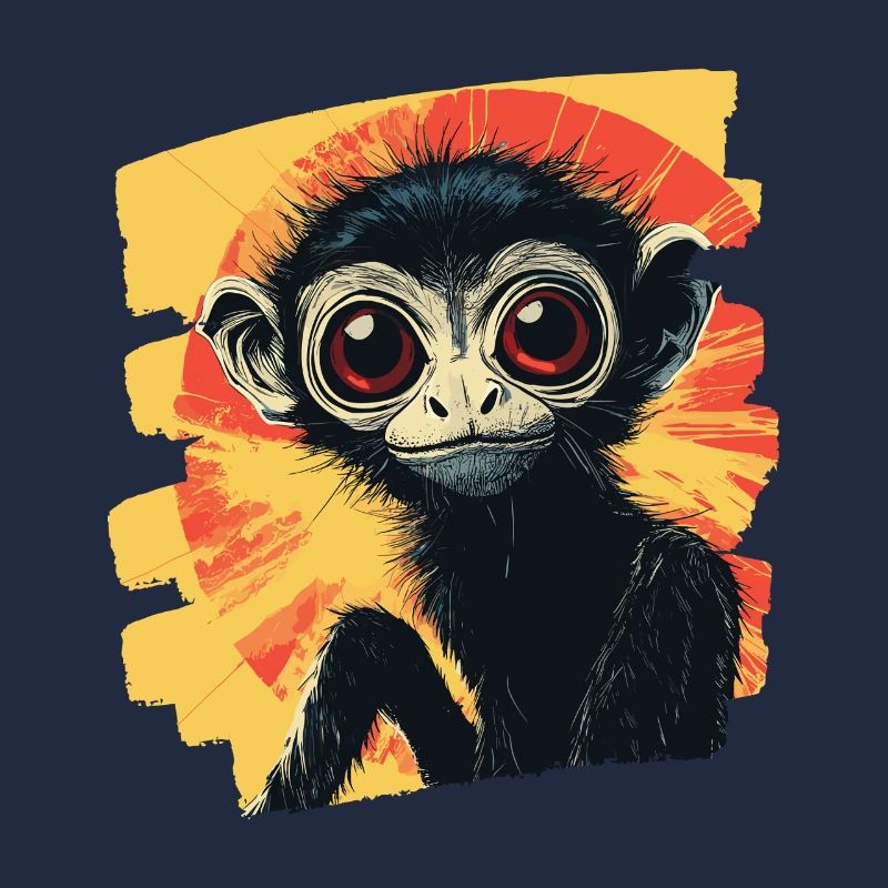 Singe araignée rétro