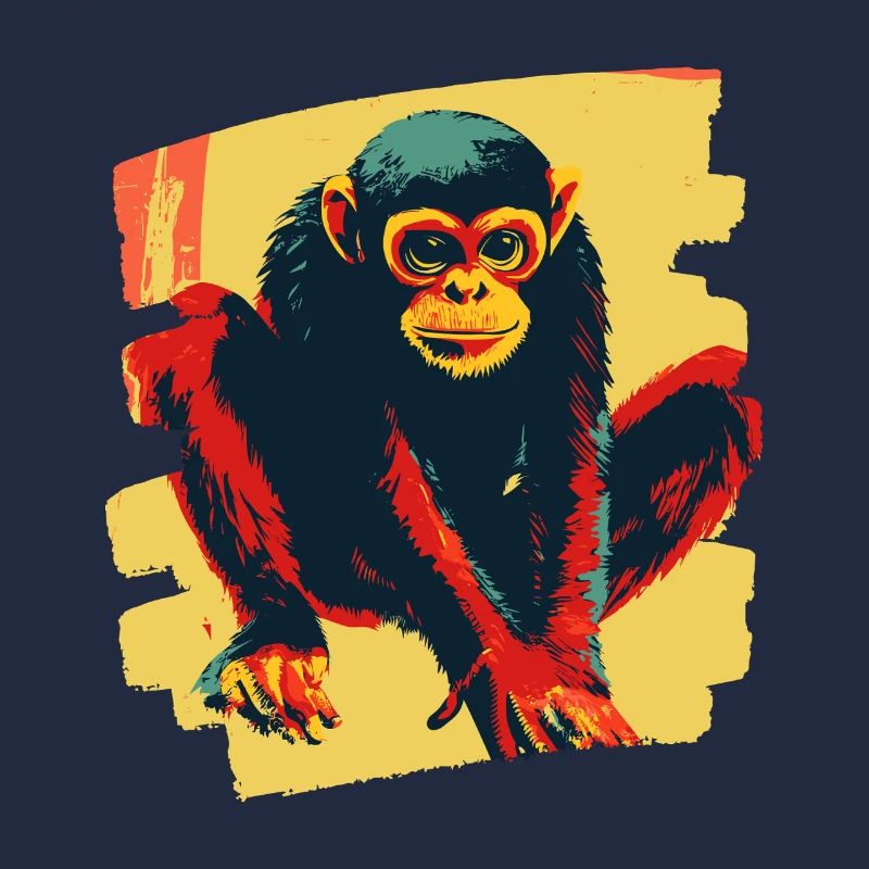 Singe araignée rétro