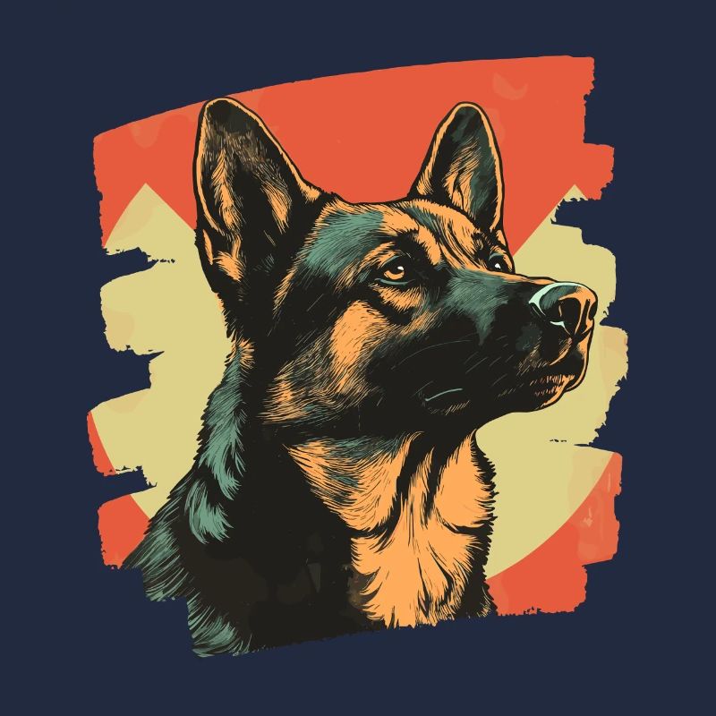 German Shepherd Retro