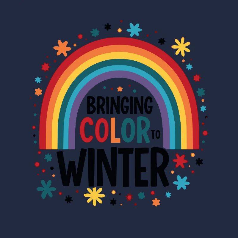 Farbenregenbogen Winter