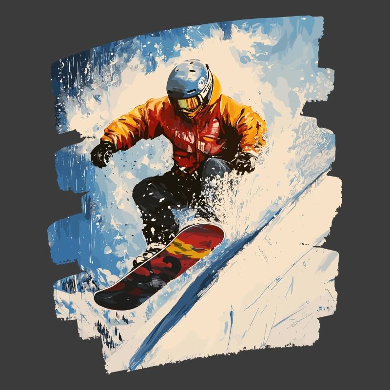 Snowboarder Pulverschnee