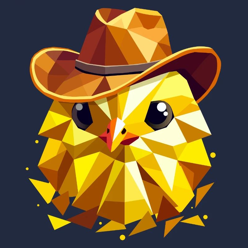 Cute chick with a stylish cowboy hat