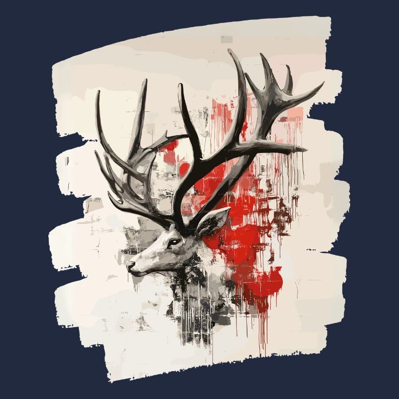 Hirsch mit Geweih