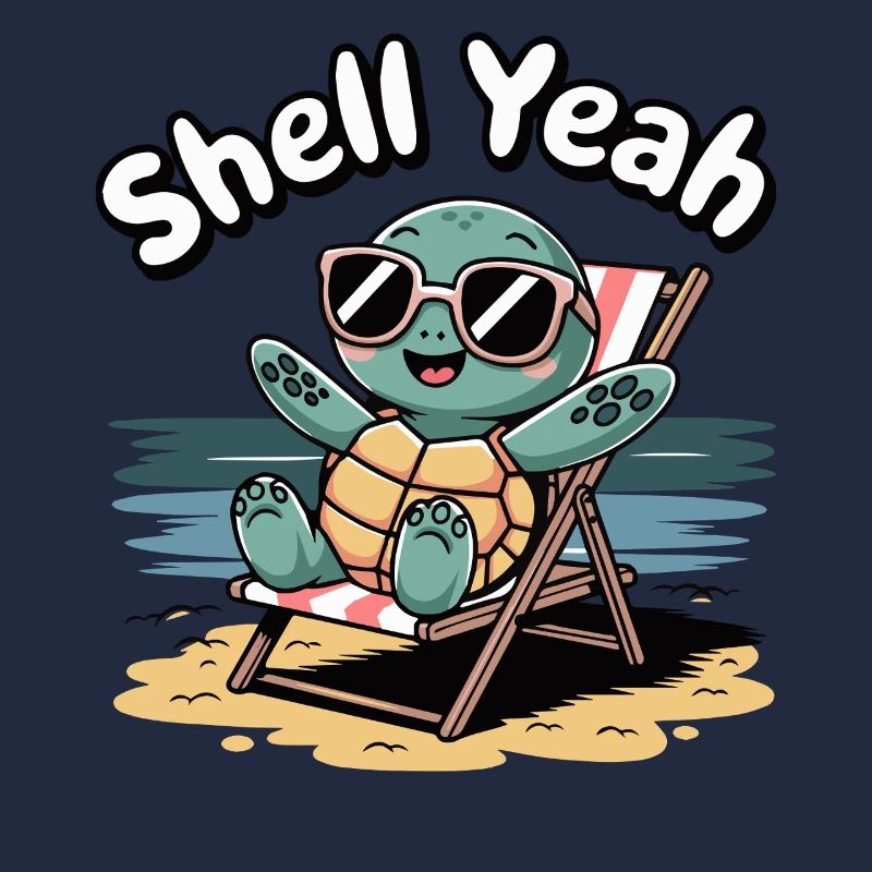 Shell Yeah Cute Turtle Lover Pun Funny Animal