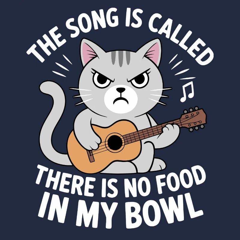 La chanson s’intitule Il n’y a pas de nourriture dans mon bol de chat