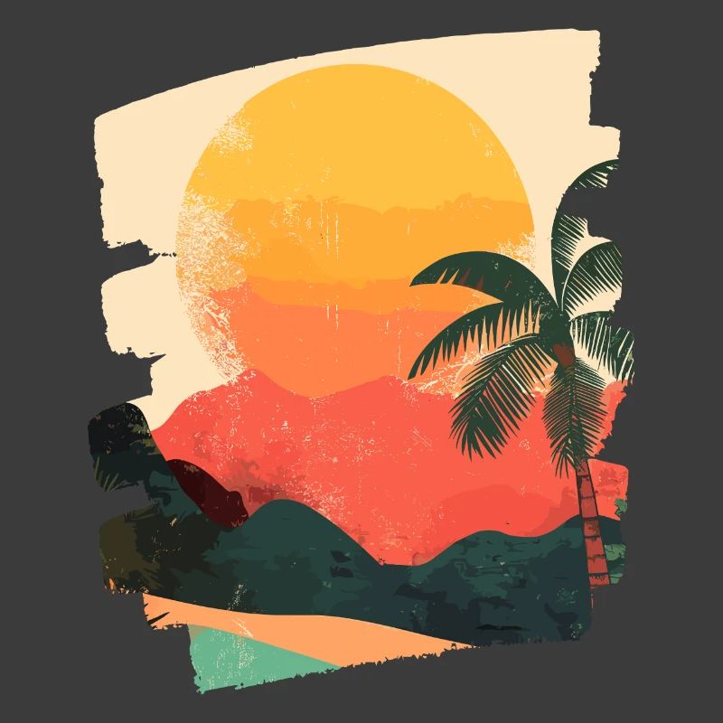 Summer Palm Tree Sunset