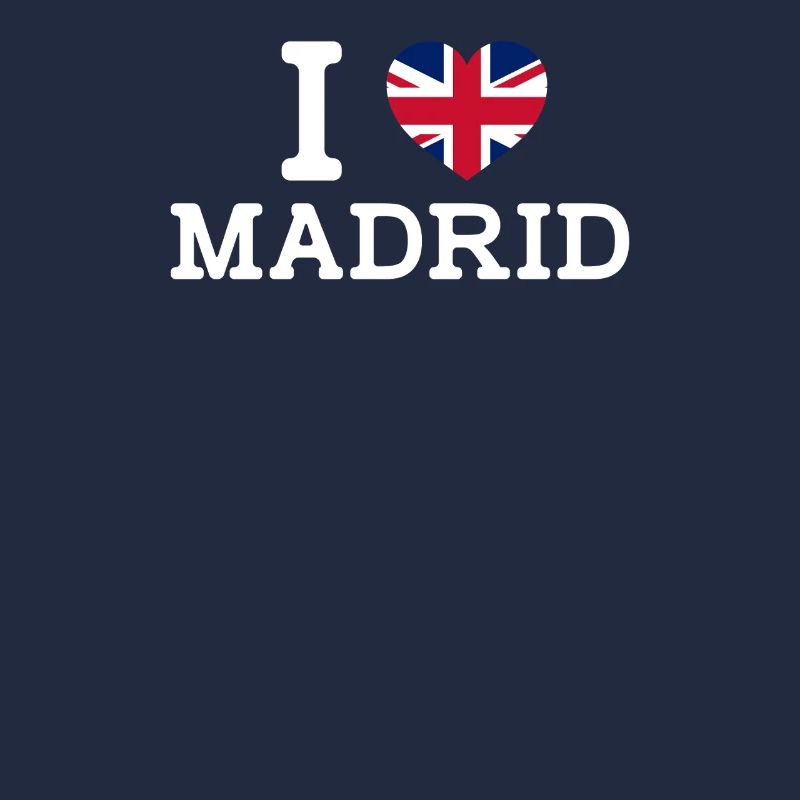 J’aime Madrid Cool J’aime Wrong Flag UK Lover Jeu de mots