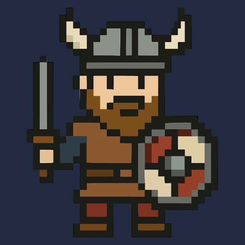 wikinger comic pixel