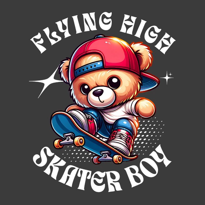 Skater teddy bear on skateboard