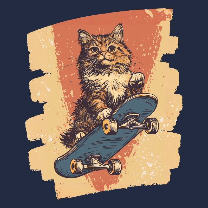 Skateboard Cat