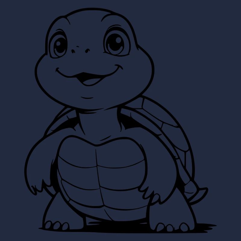 Cute turtle as vector illustration