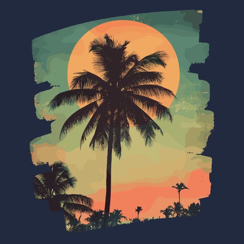 Palm Tree Sunset Summer Sun