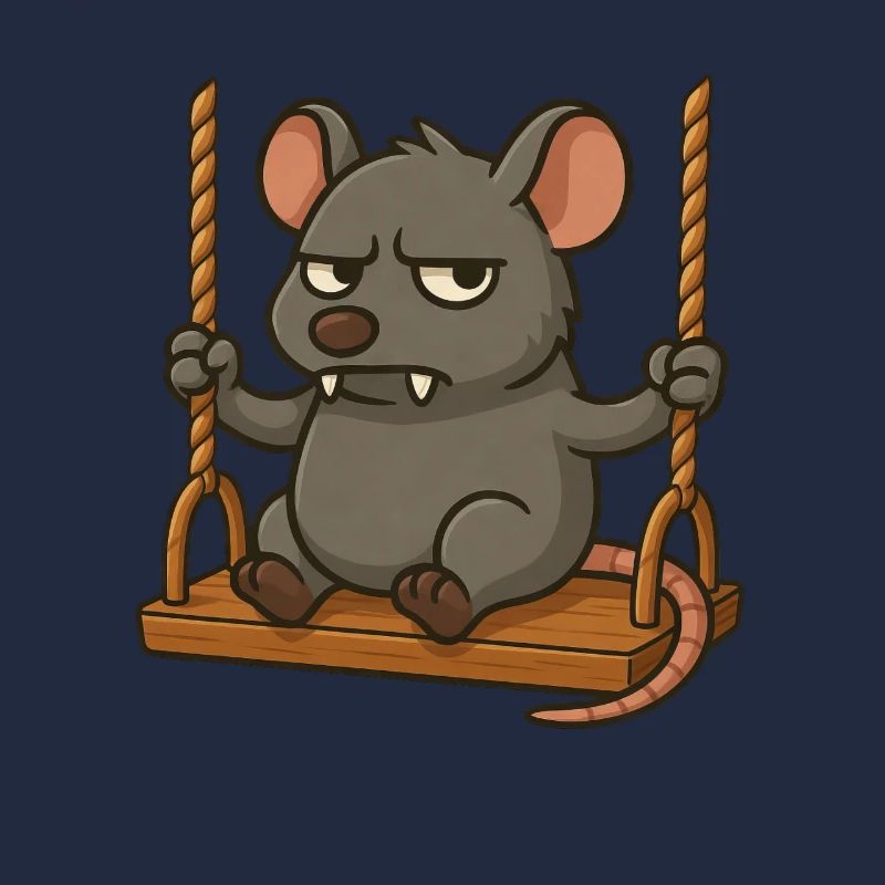 Grumpy Mouse Rat Rocking Annoyed Angry