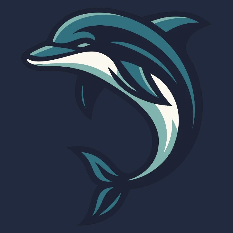 Dolphin jumping wave