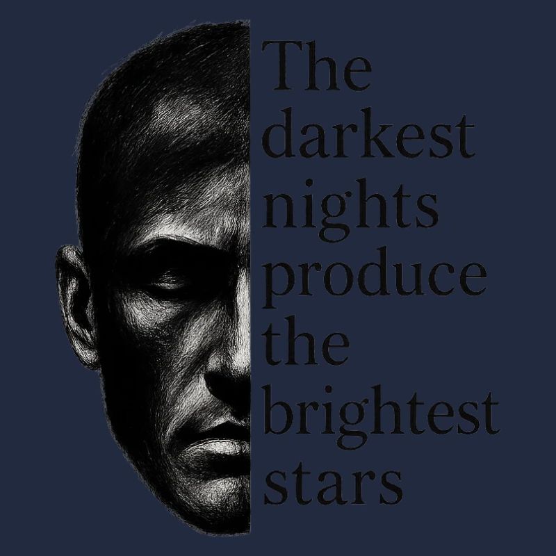 "Half face Light, Half Words"