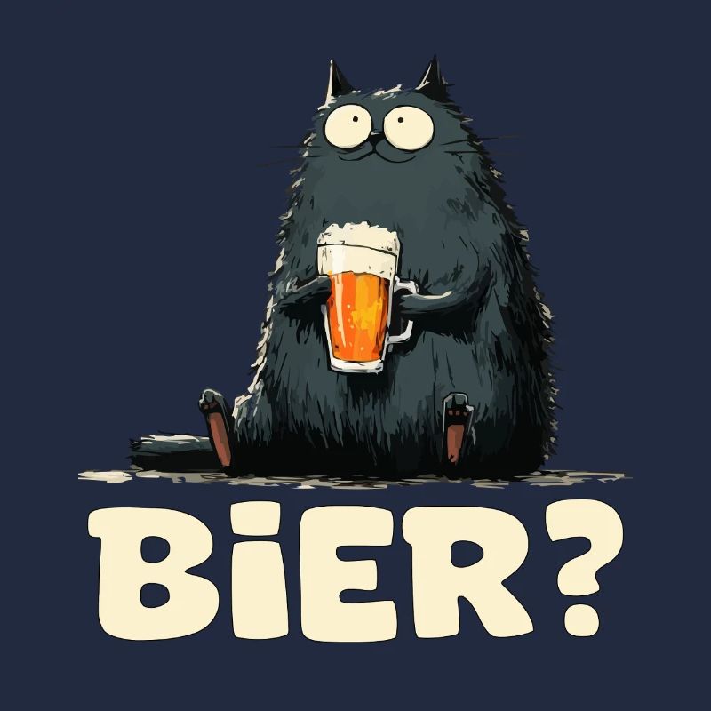 Drôle de chat avec de la bière