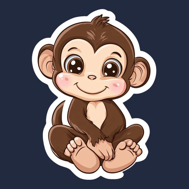 Affe Süsses Äffchen Geschenk für Affenfans
