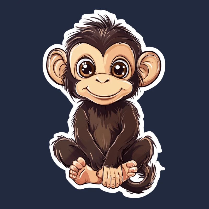 Affe Süsses Äffchen Geschenk für Affenfans