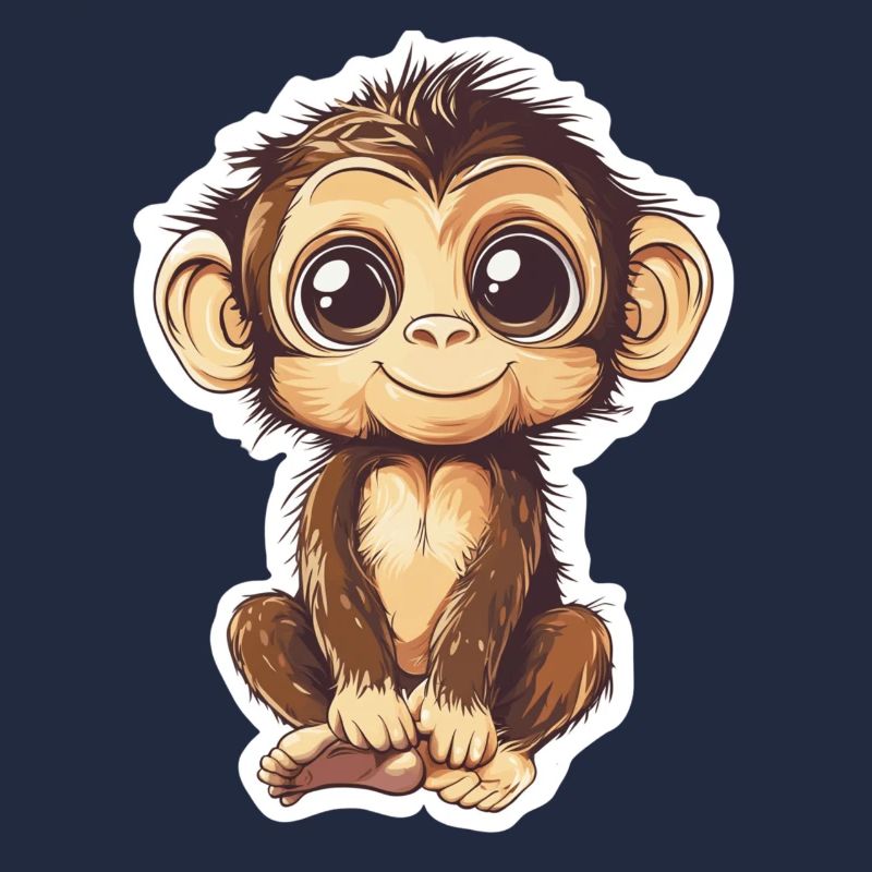 Affe Süsses Äffchen Geschenk für Affenfans