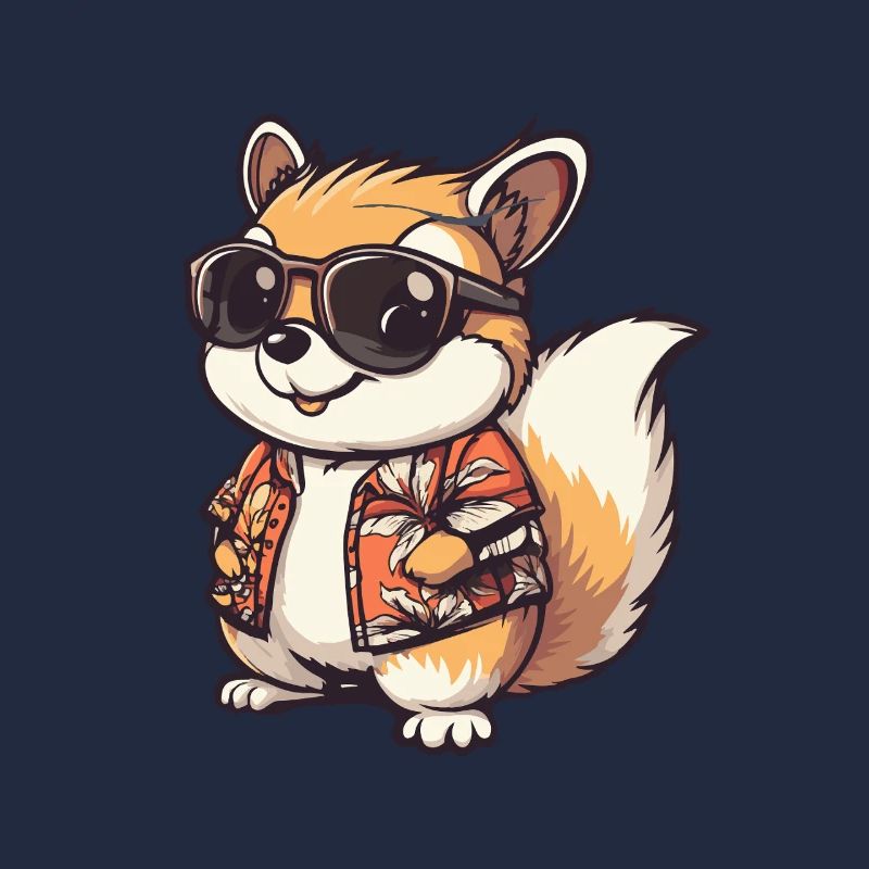 Eichhörnchen Comic Urlaub