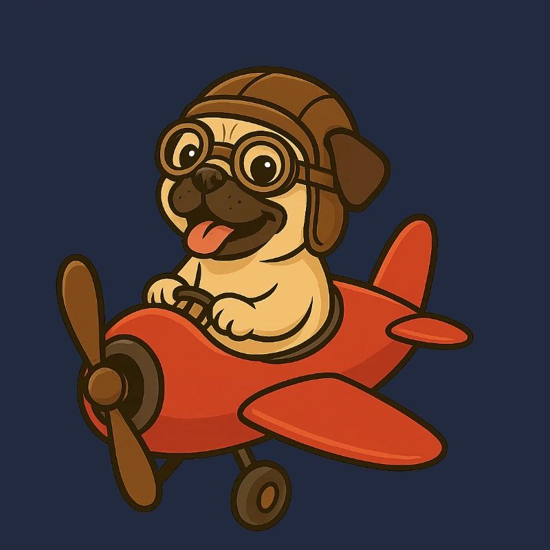 Niedlicher Hund im Flugzeug