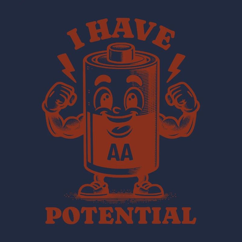 I Have Potential Funny AA Battery Physics Humor