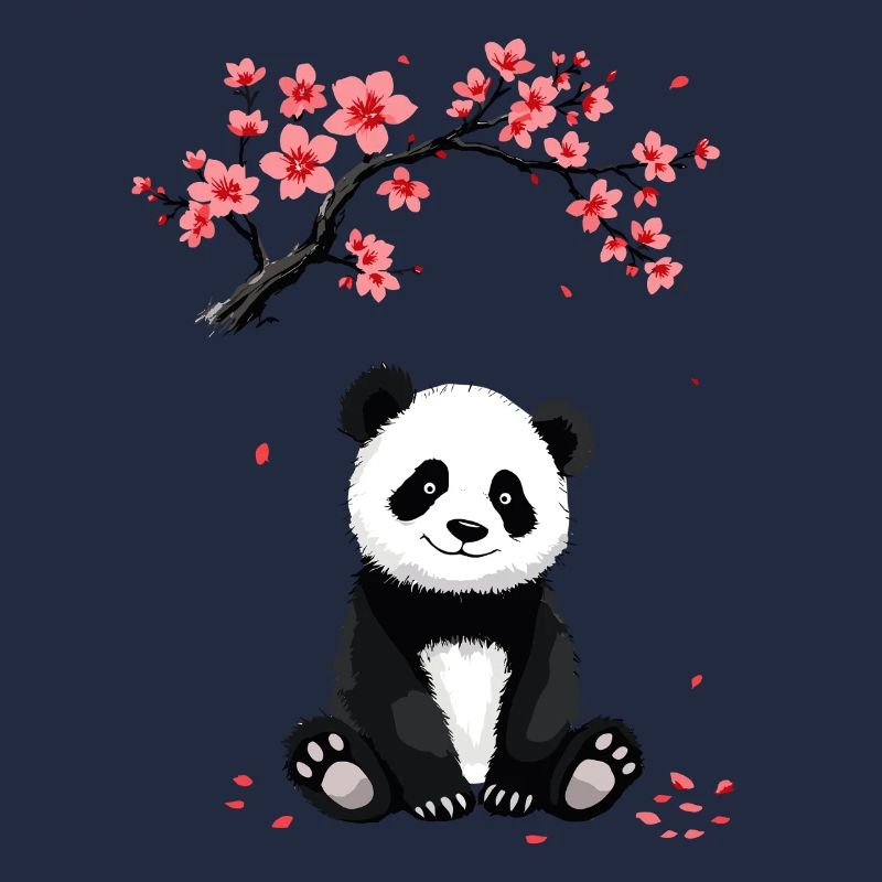 Panda, Panda Bear, Japanese, Cherry Blossoms