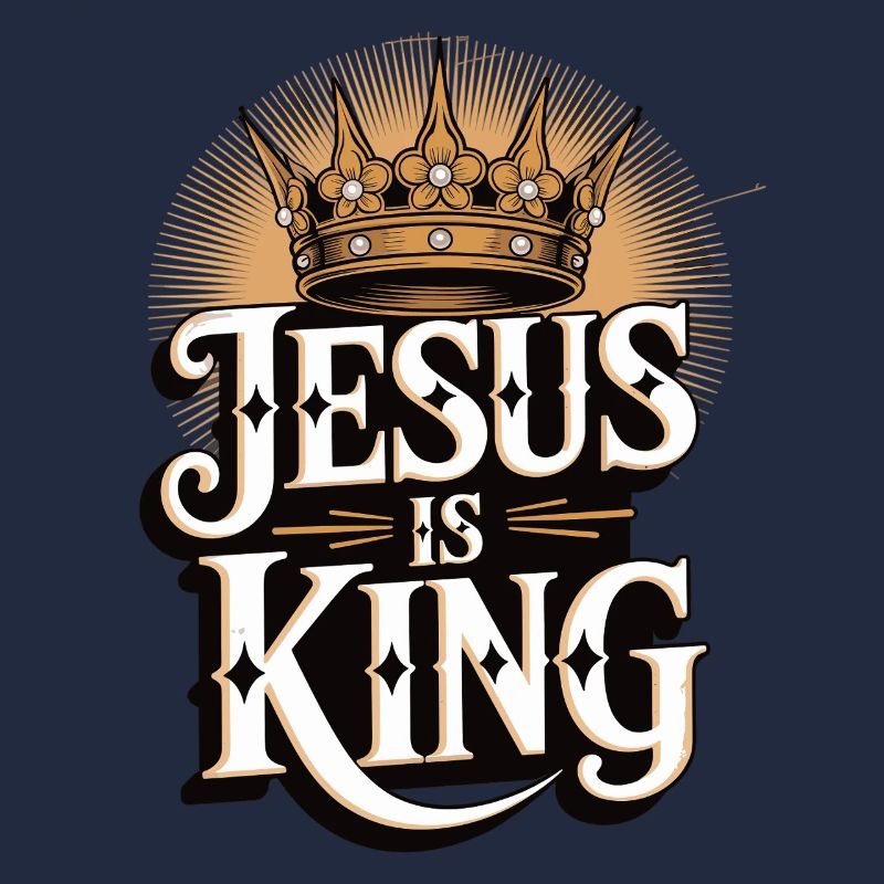 Jesus as King with Crown Design
