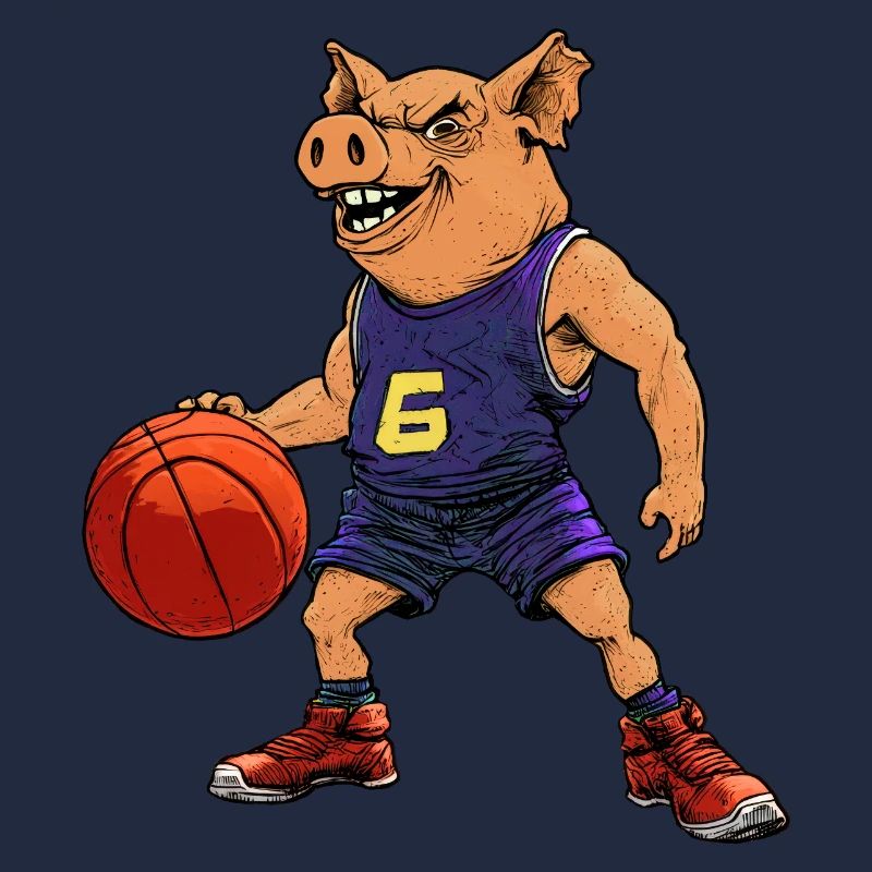 Cochon basketteur basketteur