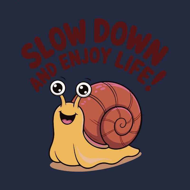 Whimsical Snail with Inspirational Message