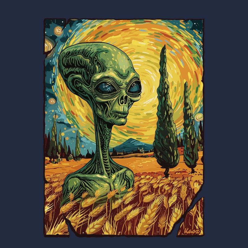 Alien Landscape Van Gogh Style
