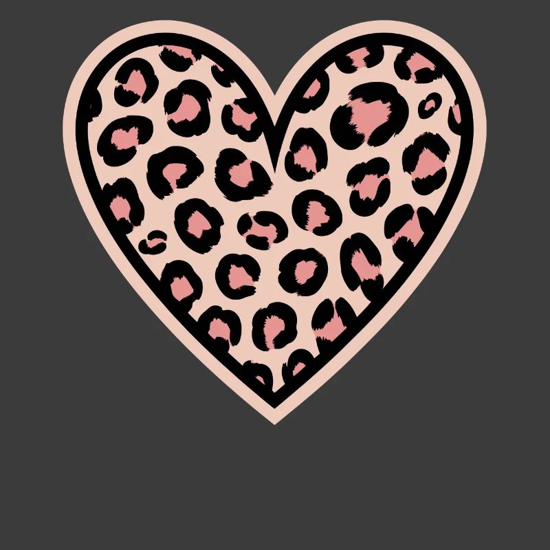Leopard heart pattern