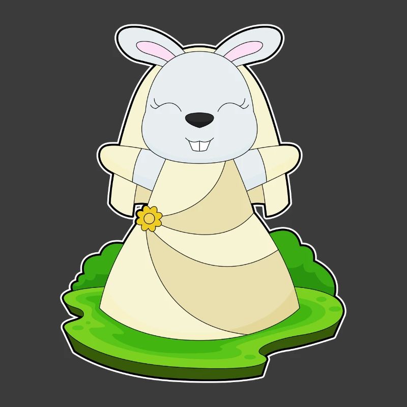 mariage avec voile de mariée lapin