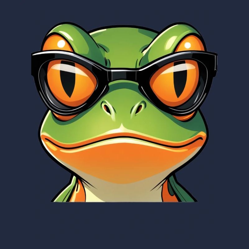 Cool frog with sunglasses