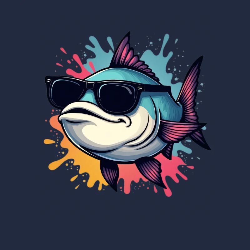 Cooler Fisch mit Sonnenbrille