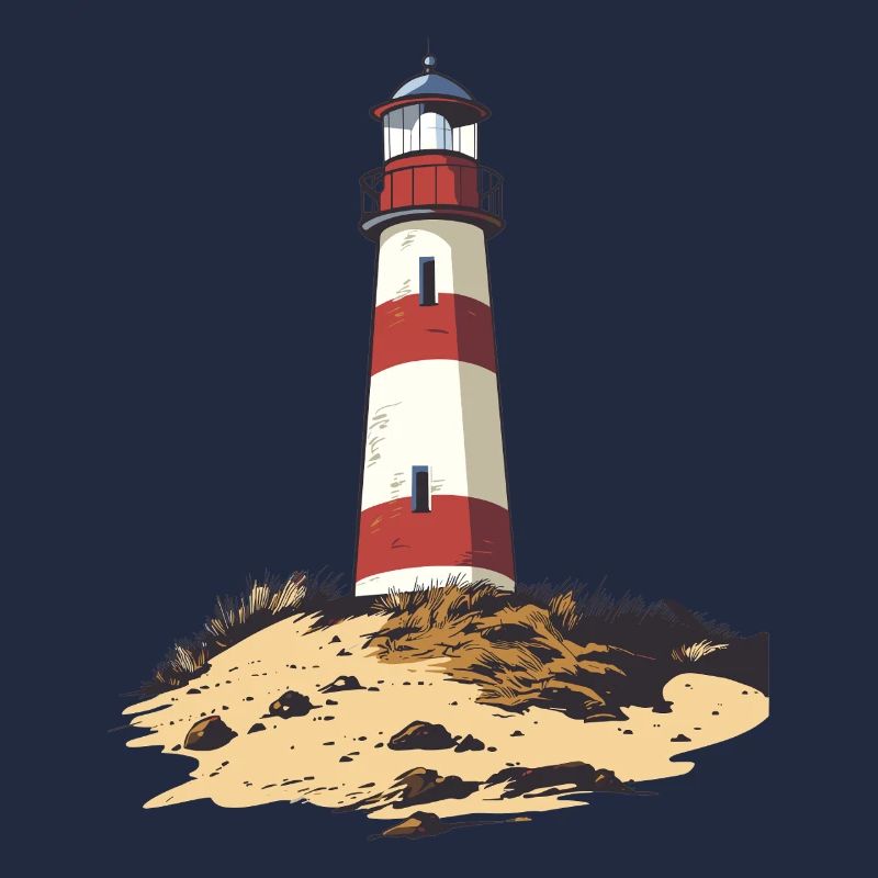 Lighthouse on a rugged coast